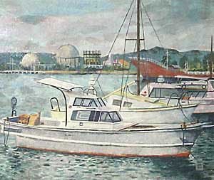 初秋の昼下がり　岡山港