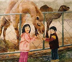 食べて（孫２人）