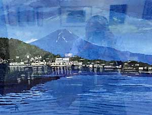 早朝の湖畔