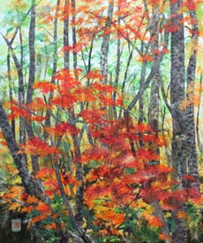 紅葉の大山路