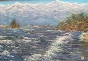 故郷の海景