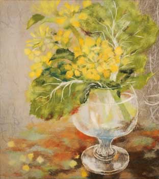 グラスと菜の花（習作）