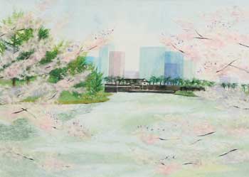 春のお堀