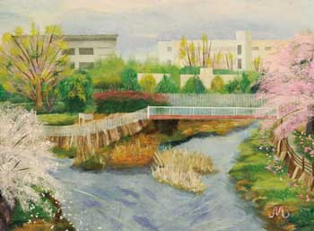 川辺の春