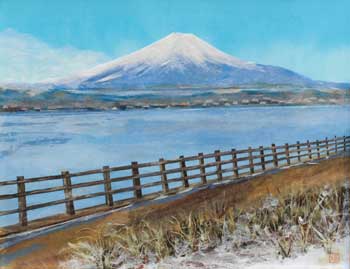 山中湖より望む富士山
