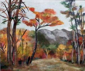 秋の山道（習作）