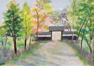 新緑の庭園（習作）