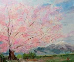 桜と大山