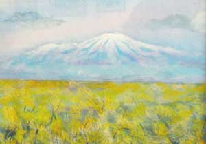鳥海山とお花畑
