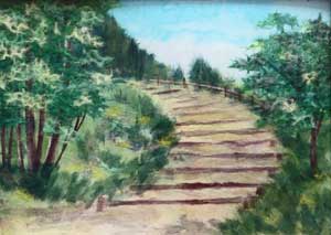 緑の坂道（習作）