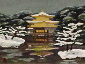 雪の金閣寺