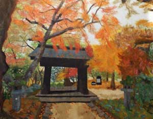 秋月黒門の紅葉