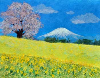 富士山と菜の花畑