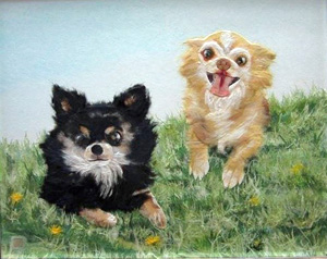 憩うモモ・モコ