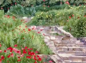 石段のある公園