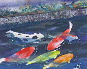 たわむれ（鯉）