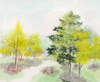 春の庭園（習作）