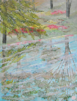 水面に映える木々