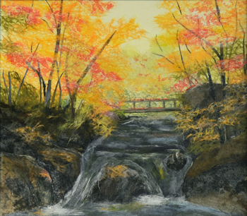 渓流の秋（習作）