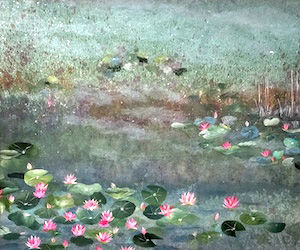 朝の水辺（睡蓮）