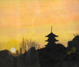 国分寺の夕暮れ