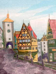 ローテンブルクの街並み（参照）