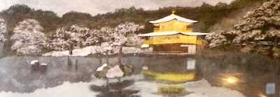 雪の金閣寺