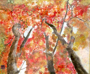 くれないに染まる