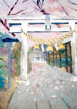 神社の桜