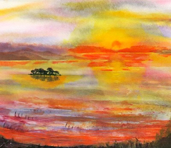 宍道湖夕影